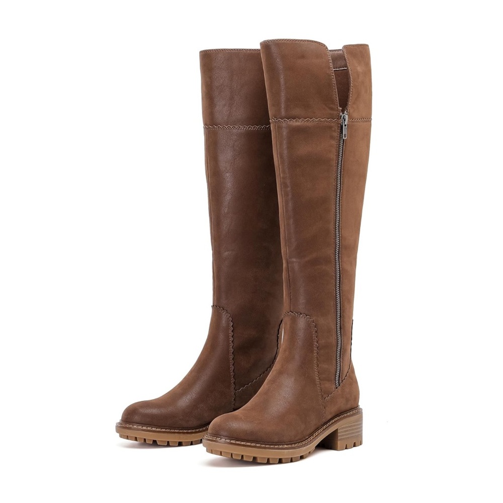 Brown Knee-High Women's Riding Boots